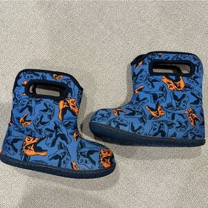 Bogs Baby Bogs Waterproof Washable Baby Toddler Boy Dino Boots Blue Size 8